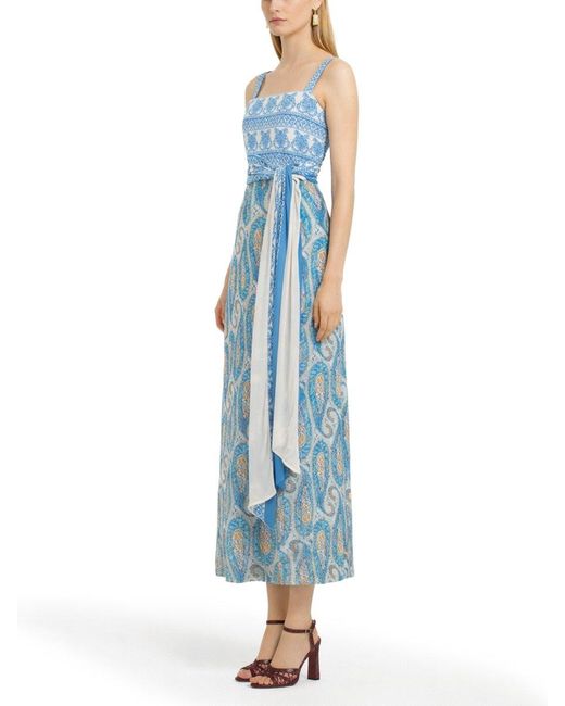 Etro Blue Elegant Long Suit With 91% Viscose