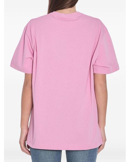 Gucci Pink Logo Cotton T Shirt
