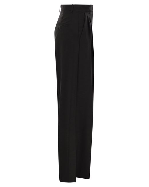 Weekend by Maxmara Black Adelfi Stretch Wool Trousers