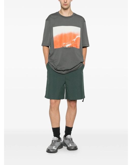 Oamc Peacemaker Gray Regular Tee Slow Down Print