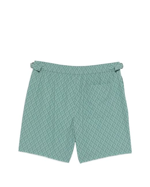 Moose Knuckles Green Hide And Swim Short