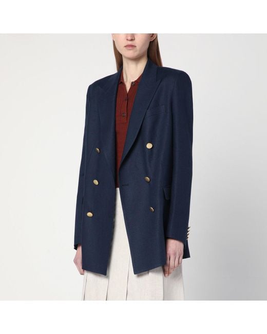 Tagliatore Blue Double-Breasted Jacket