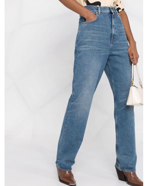 Golden Goose Deluxe Brand Blue Golden W's Kim Medium Stone Washed Denim
