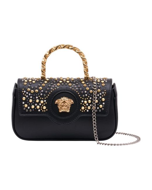 Versace Black La Medusa Mini Bag