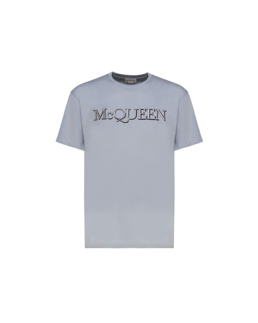 Alexander McQueen Logo T -shirt in het Blue voor heren