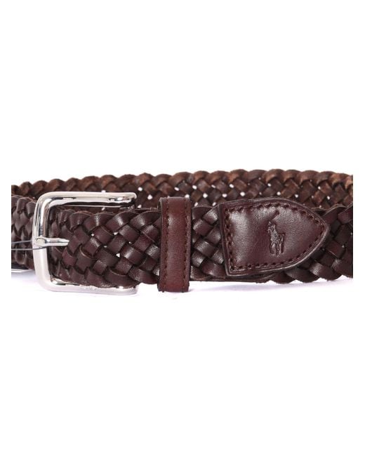 Polo Ralph Lauren Purple Wstend Braid Belt Medium