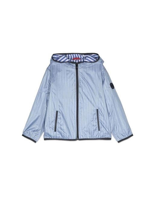 Fay Blue Zipper And Hood Jacket