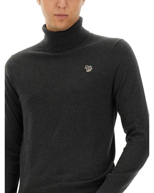 Paul Smith Black Zebra Patch Shirt for men