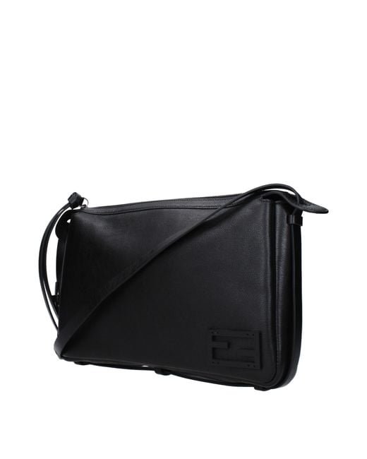Fendi Black Borse A Tracolla Simply Donna Pelle Nero