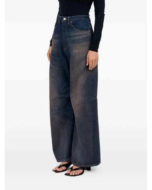 MM6 by Maison Margiela Blue Wide Leg Jeans