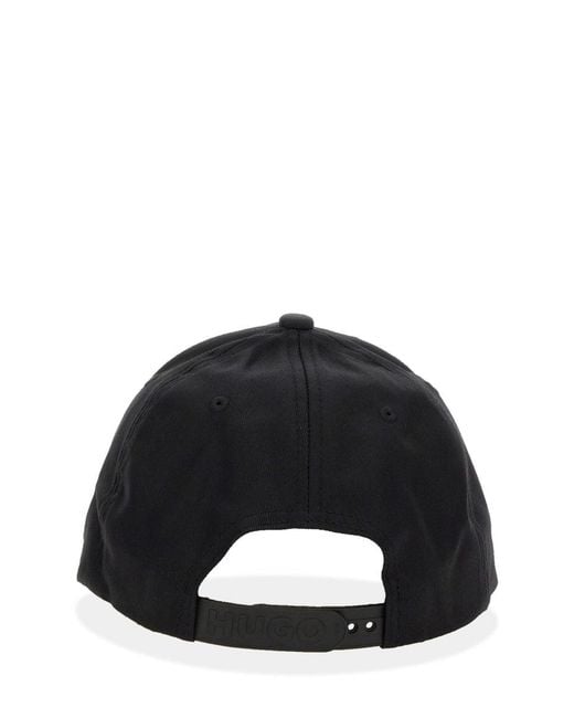HUGO Black Baseball Hat With Logo for men