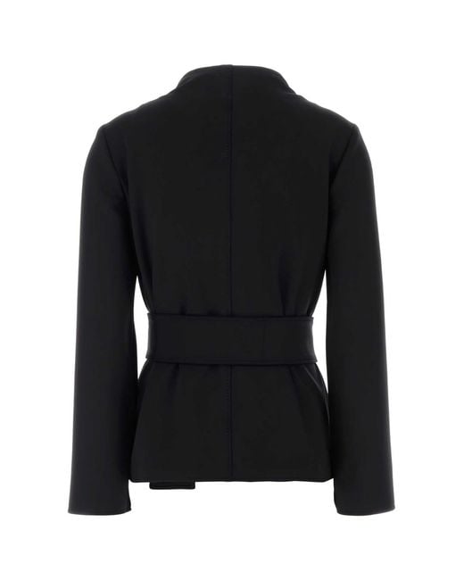 Max Mara Black Stretch Nylon Talamo Blazer
