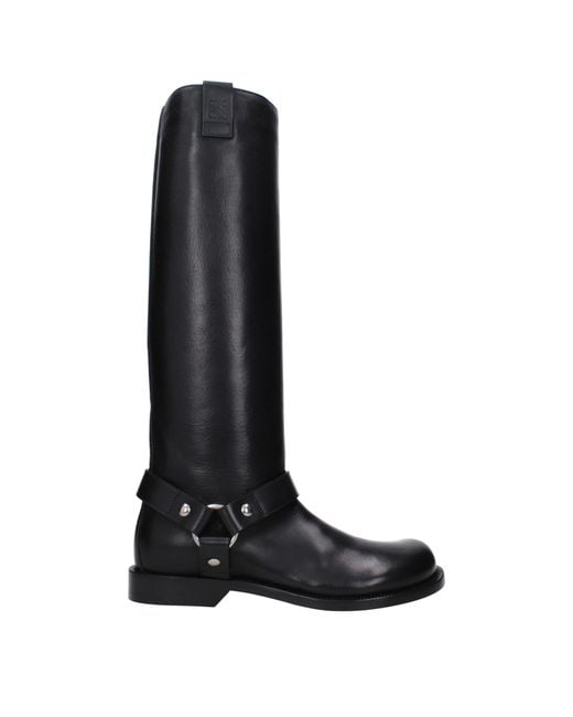 Loewe Black Stivali Campo Biker Donna Pelle Nero