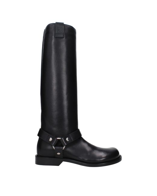 Loewe Black Stivali Campo Biker Donna Pelle Nero