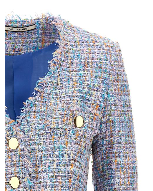 Tagliatore Tweed Blazer in het Blue