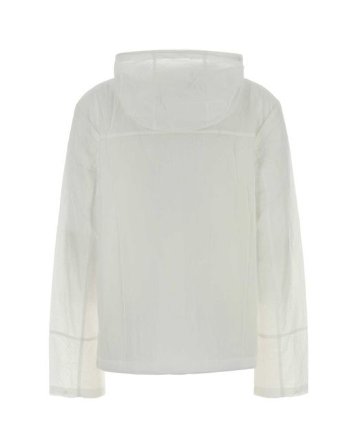 Autry White Nylon Windbreaker