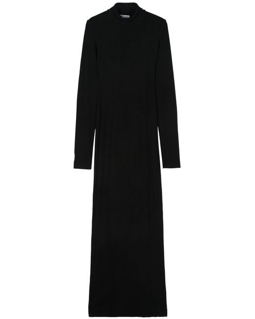 Cotton Citizen Black The Verona Turtleneck Maxi Dress W5418126