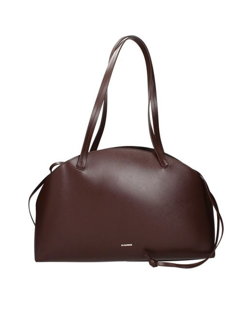 Jil Sander Brown Shoulder Bag/Earth Leather
