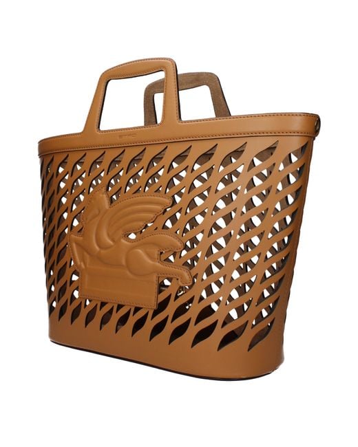 Etro Brown Handbags Leather