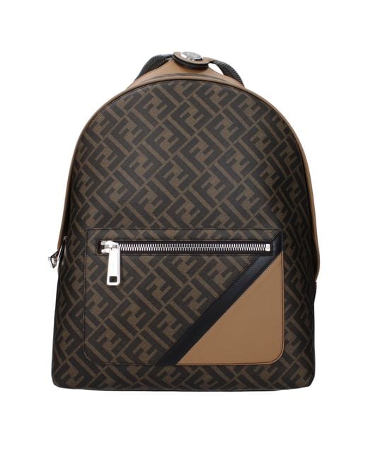 Fendi Gray Zaini E Marsupi Donna Tessuto Marrone