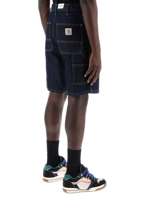 Single Knee Bermudas Shorts Carhartt de color Blue