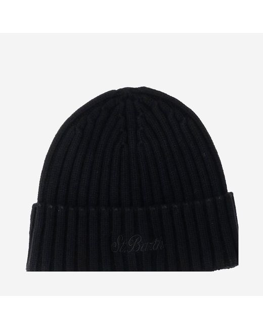 Mc2 Saint Barth Wool Blend Mütze mit Logo in Black für Herren