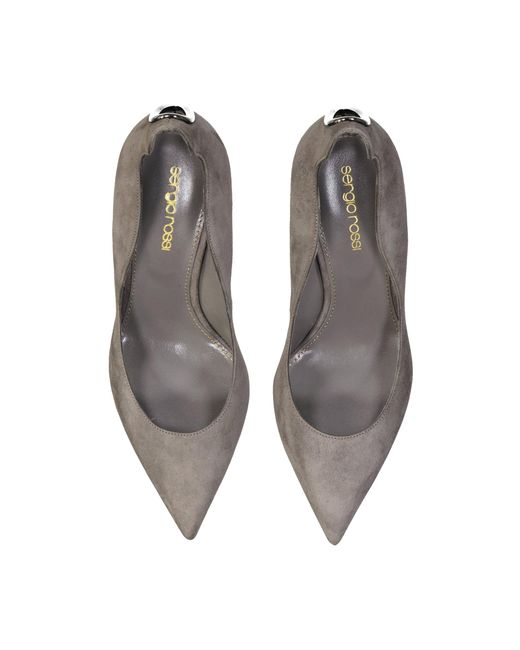 Sergio Rossi Gray Suede Pumps