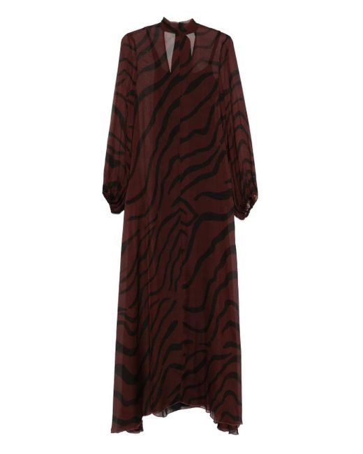 Raquel Diniz Women's Brown Zebra Print Dress