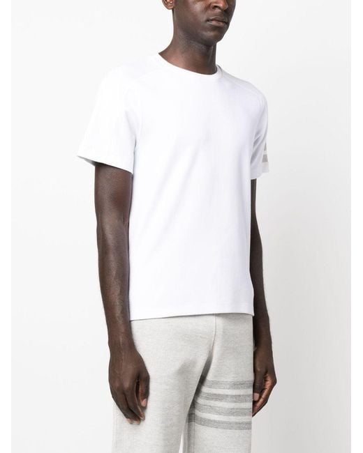 Thom Browne White 4Bar Logo T-Shirt for men
