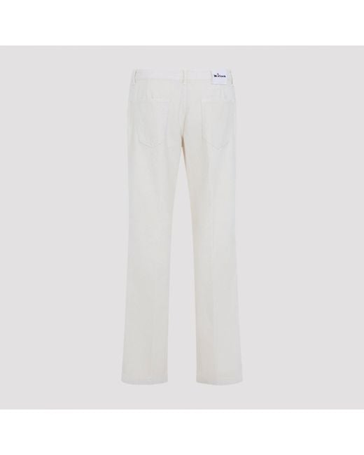 Kiton White Cotton Paint for men