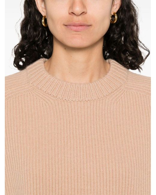 Forte Forte Wool Crewneck Jumper in het Natural