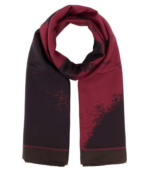 McQueen Red Scarves And Foulards
