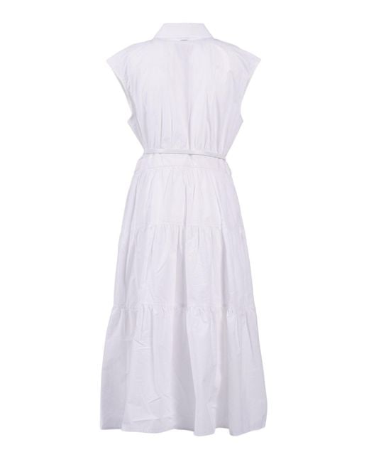 Michael Kors White Poplin Midi Shirt Drs
