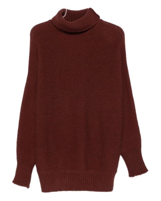 Jersey del cuello de tortuga de lana Alysi de color Purple