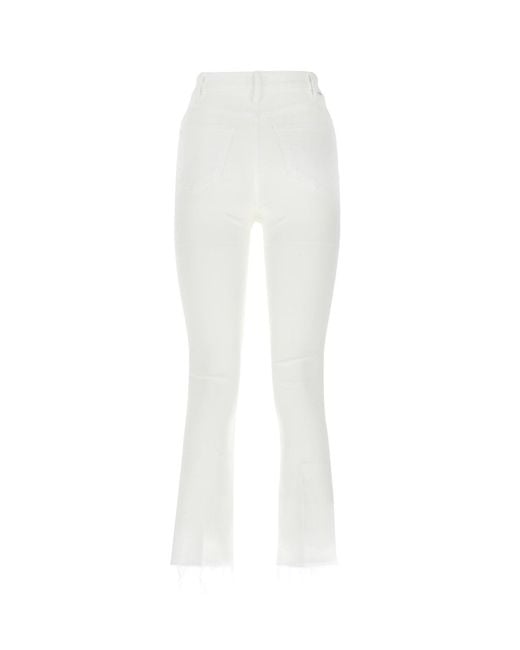 Mother White Jeans The Hustler Ankle