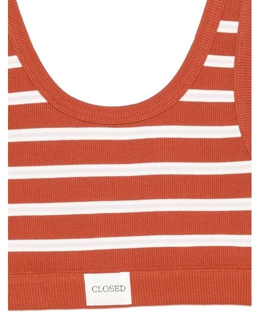 Closed Red Cotton Bralette Bra