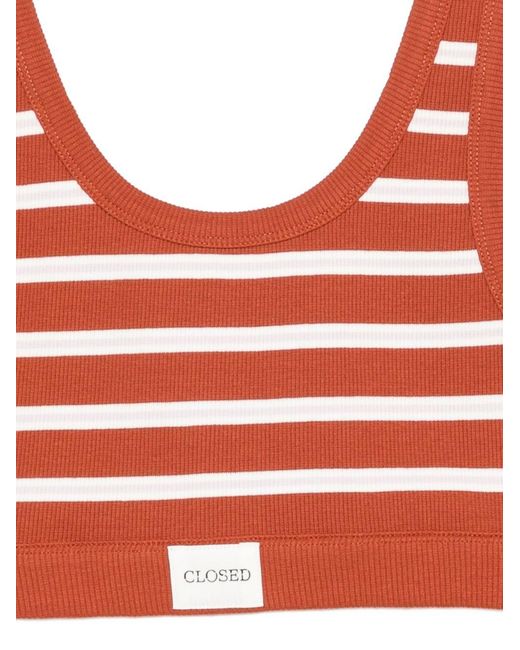 Closed Gestreepte Bralette in het Red
