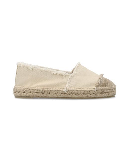 Castaner White Flache Schuhe