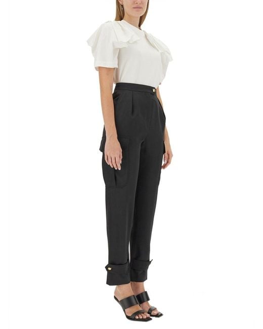 McQueen White Ruffled T-Shirt