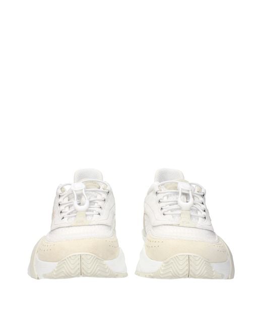 Fendi White Flow Sneakers/ Fabric