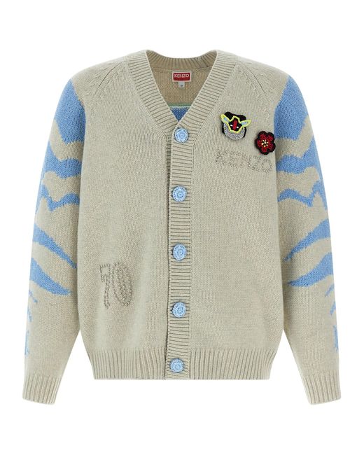 KENZO Blue Pachinko Cardigan Knitwear for men