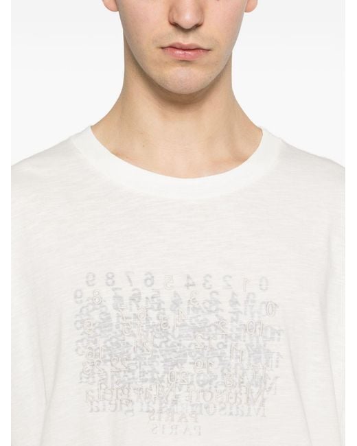 Maison Margiela White Logo Cotton T Shirt