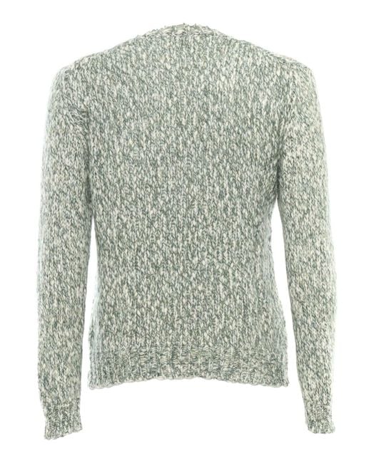 Sette Fili Cashmere Green 7 Cashmere Threads Twisted Over With Macro Tweed Thread