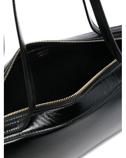 Khaite Black Simona Leather Shoulder Bag