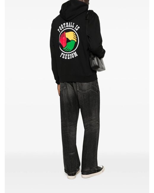 Adidas Originals Black Hooded Logo Detail Hoodie for men