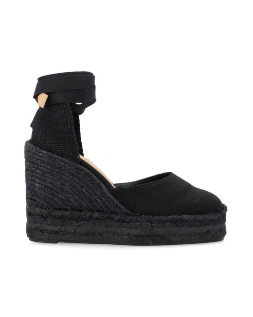 Castaner Black Carina 8 Tone-on-tone Espadrilles