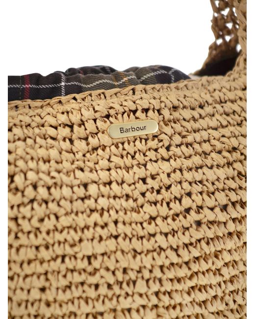 Barbour Metallic Lily Woven Tote Bag