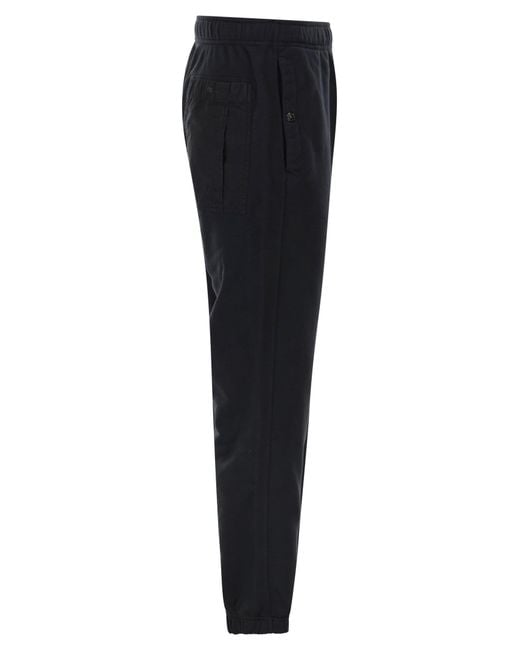 Stone Island Blue Regular Fit Jogger Trousers With Seasonal Pocket for men