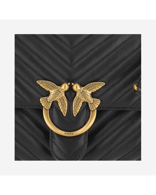 Pinko Black Love Lady Puff Big Bag