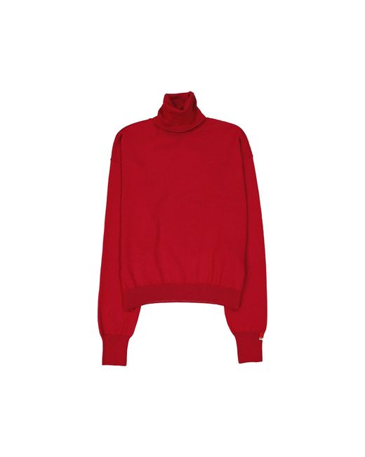 Herno Truien & Vesten ,Rood ,Wol Turtleneck Trui Van Eindeloos Wol in het Red